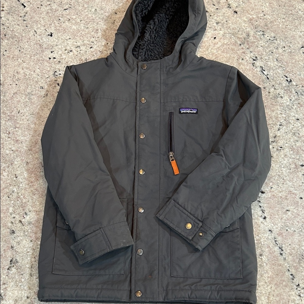 Kids Patagonia Charcoal Hooded Parka